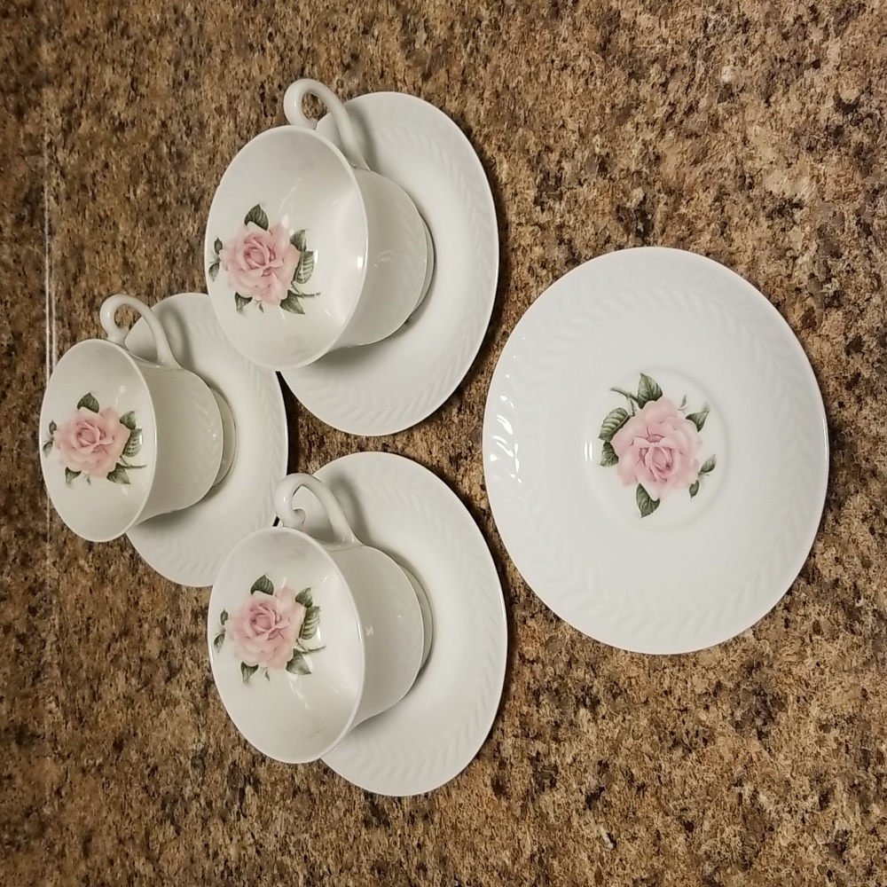 THEODORE HAVILAND New York Teacup Bundle Regents Park Rose